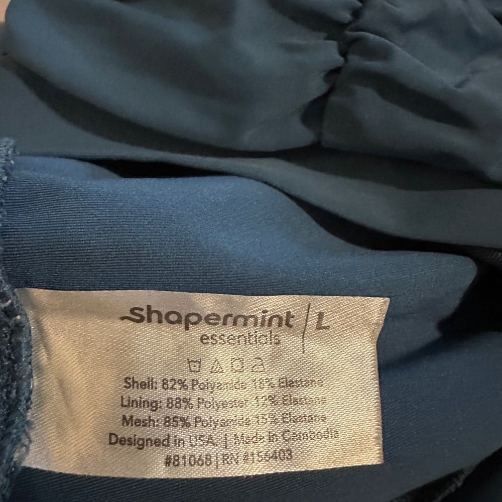 Shapermint Essentials Blue high waisted swim bottoms - Picture 3 of 3